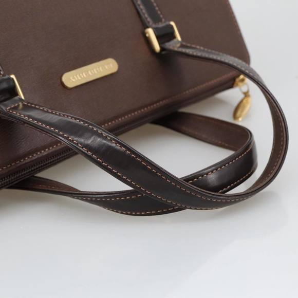 BURBERRY Hand Bag Leather Brown Gold Auth yk16155 - Picture 7 of 16